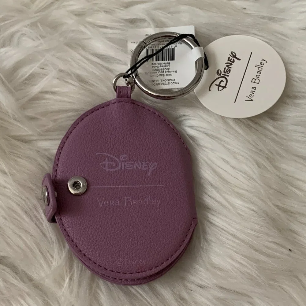 VERA BRADLEY X DISNEY Beauty and the Beast Rose Mirror Key Charm Ring - Picture 4 of 4